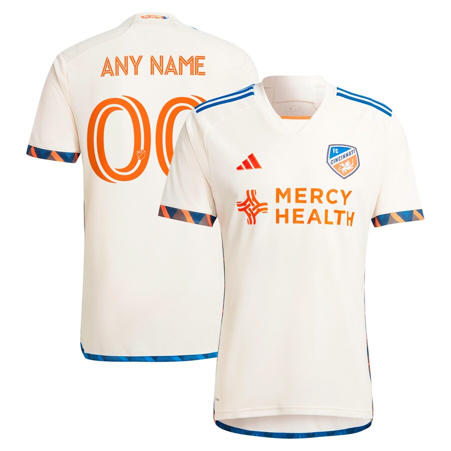 Men's FC Cincinnati  adidas White 2024 The Canvas Kit Replica Custom Jersey - Puhuasuan