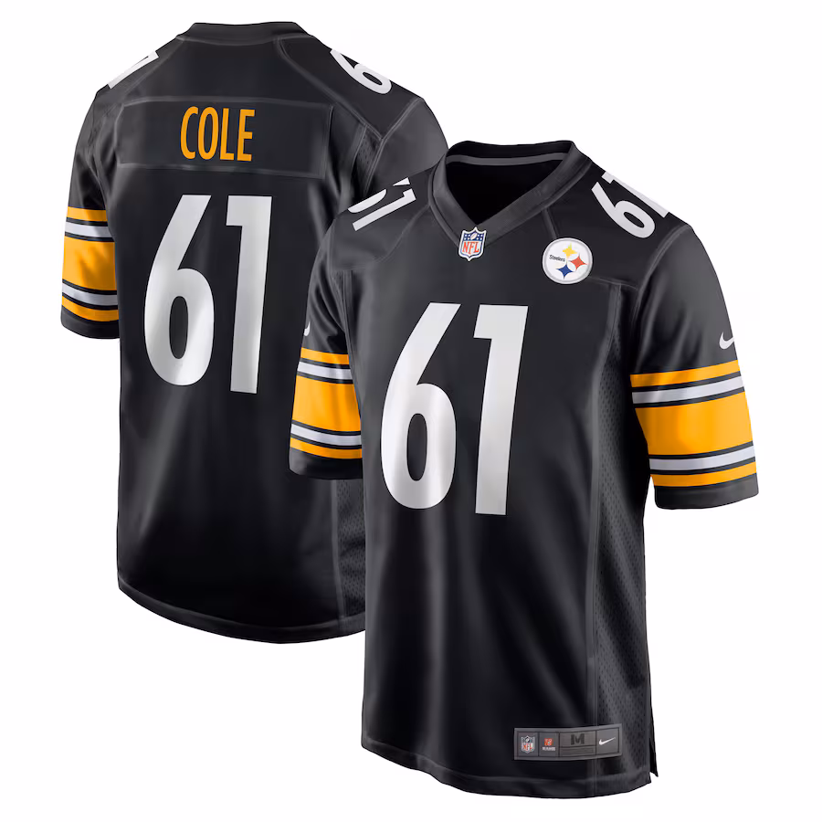 Men's Pittsburgh Steelers Mason Cole Nike Black Game Player Jersey - Puhuasuan