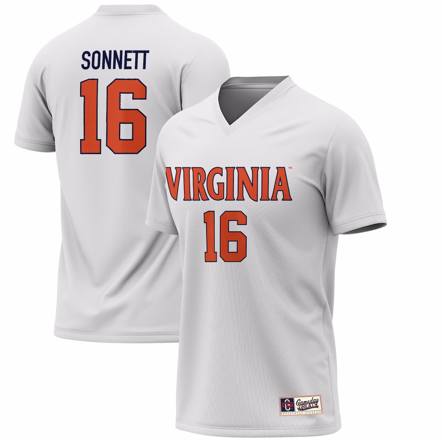 Emily Sonnett Virginia Cavaliers GameDay Greats Lightweight Alumni Soccer Jersey - White - Puhuasuan
