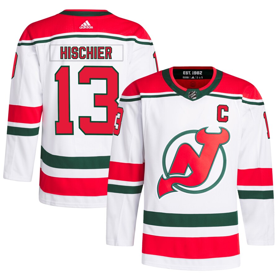 Men's New Jersey Devils Nico Hischier adidas White  Primegreen Authentic Pro Player Jersey - Puhuasuan