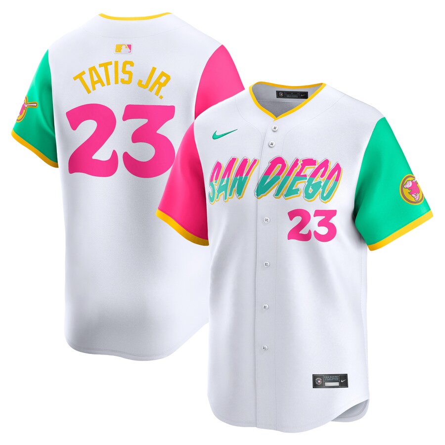Men's San Diego Padres Fernando Tatis Jr. Nike White City Connect Limited Player Jersey - Puhuasuan