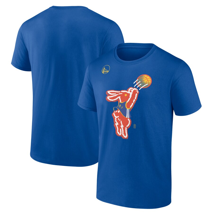 Men's Golden State Warriors  Royal Lunar New Year T-Shirt - Puhuasuan