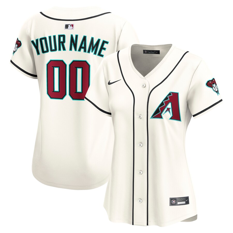 Women's Arizona Diamondbacks Nike Cream Home Limited Custom Jersey - Puhuasuan