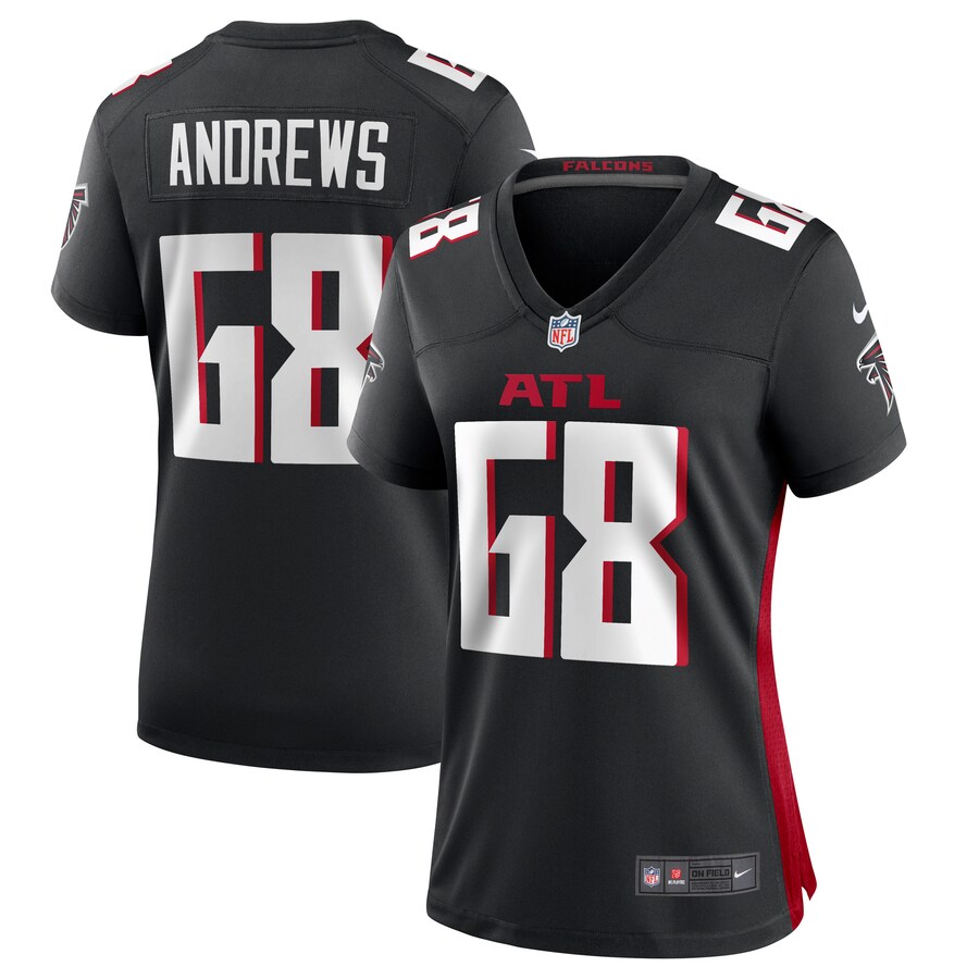 Women's Atlanta Falcons Josh Andrews Nike Black Game Player Jersey - Puhuasuan