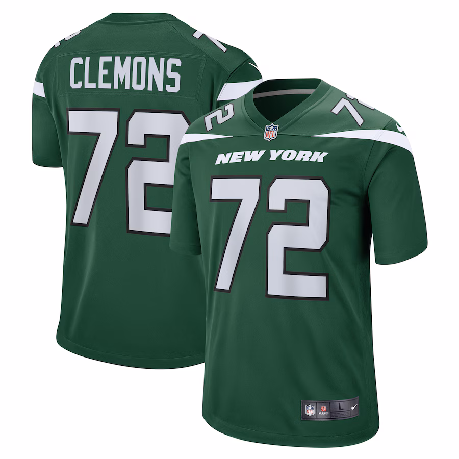 Men's New York Jets Micheal Clemons Nike Gotham Green Game Player Jersey - Puhuasuan
