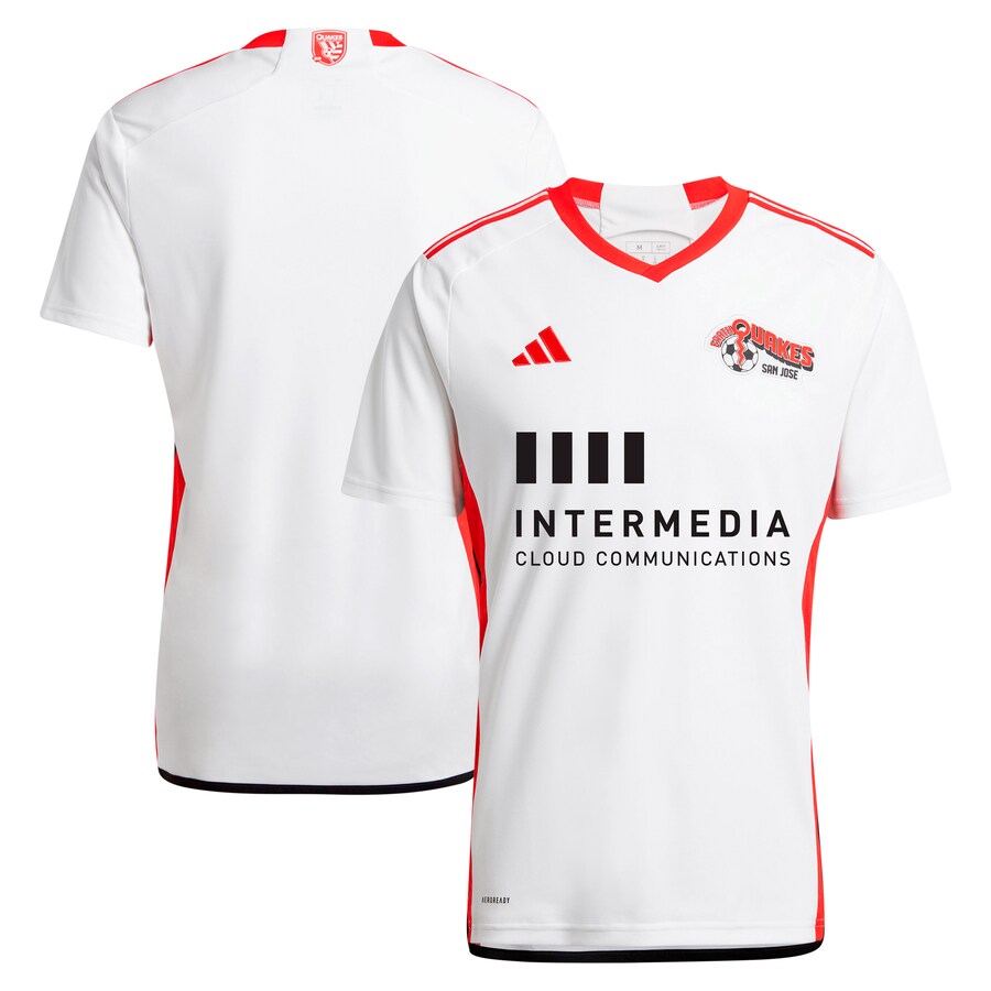 Men's San Jose Earthquakes  adidas White 2024 The 50 Kit Replica Jersey - Puhuasuan
