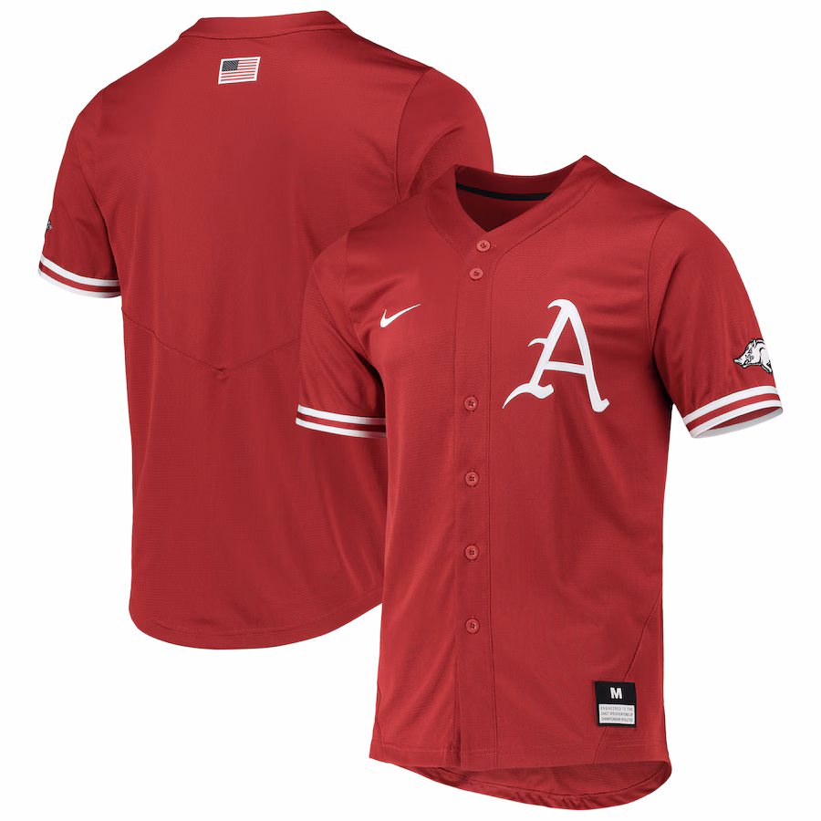 Men's Nike Cardinal Arkansas Razorbacks Replica Baseball Jersey - Puhuasuan