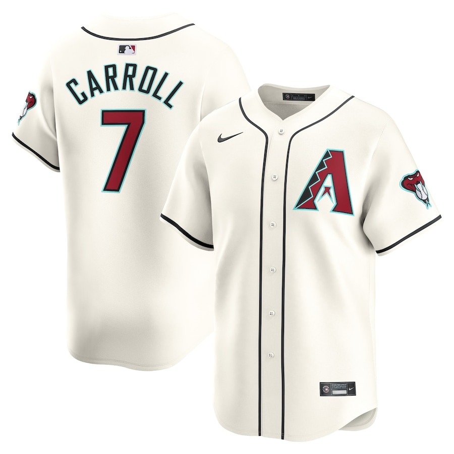 Men's Arizona Diamondbacks Corbin Carroll Nike White Home Limited Player Jersey - Puhuasuan