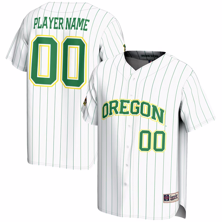 Oregon Ducks GameDay Greats NIL Pick-A-Player Lightweight Baseball Jersey - White - Puhuasuan