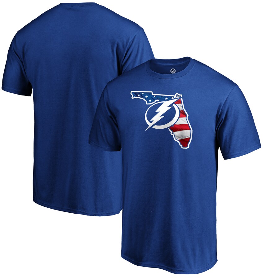Men's Tampa Bay Lightning Royal NHL Banner State T-Shirt - Puhuasuan