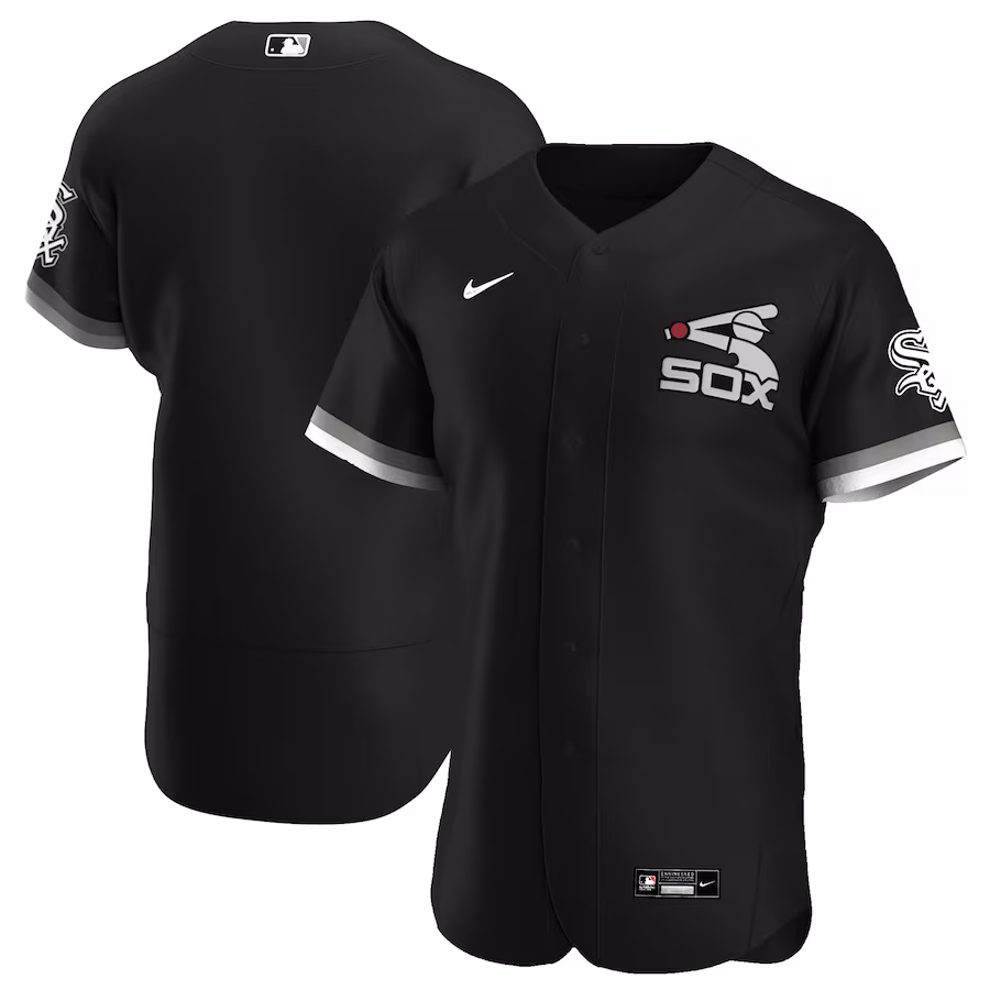 Men's Chicago White Sox Nike Black Alternate Authentic Team Jersey - Puhuasuan