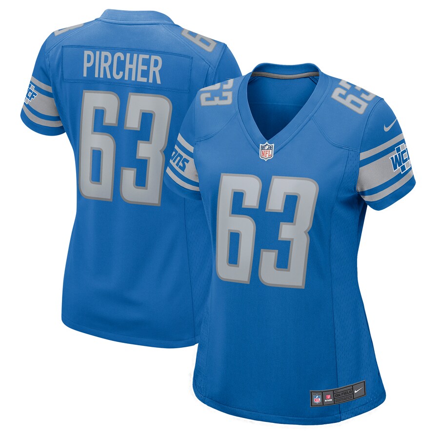 Women's Detroit Lions Max Pircher Nike Blue Team Game Jersey - Puhuasuan