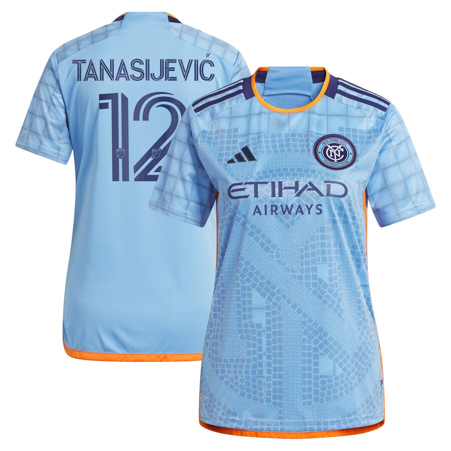 Women's New York City FC Strahinja Tanasijevic adidas Light Blue 2024 The Interboro Kit Replica Player Jersey - Puhuasuan