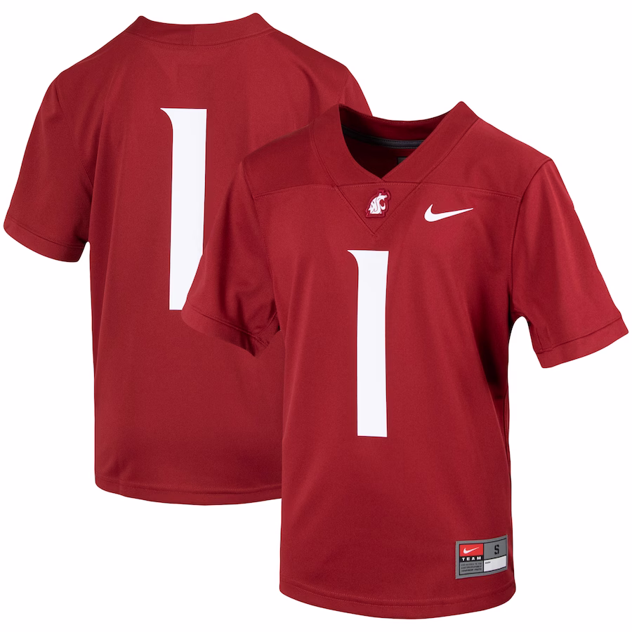 #1 Washington State Cougars Nike Youth Untouchable Football Jersey - Crimson - Puhuasuan