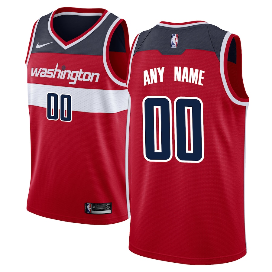 Men's Washington Wizards Nike Red Swingman Custom Jersey - Icon Edition - Puhuasuan
