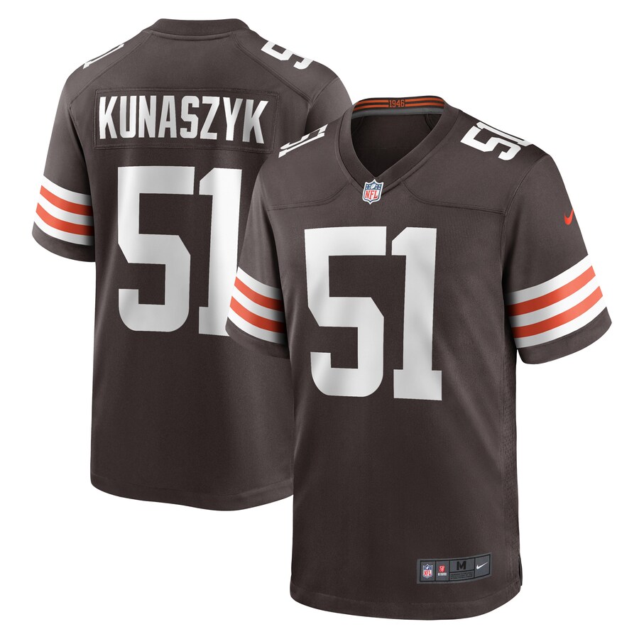 Men's Cleveland Browns Jordan Kunaszyk Nike Brown Game Player Jersey - Puhuasuan
