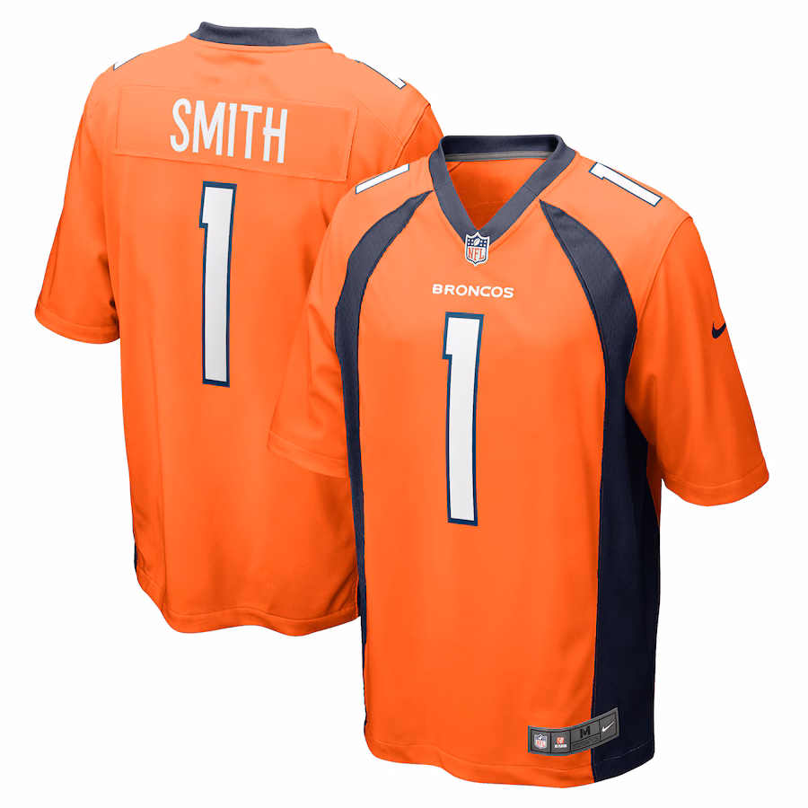 Men's Denver Broncos Tremon Smith Nike Orange Game Jersey - Puhuasuan