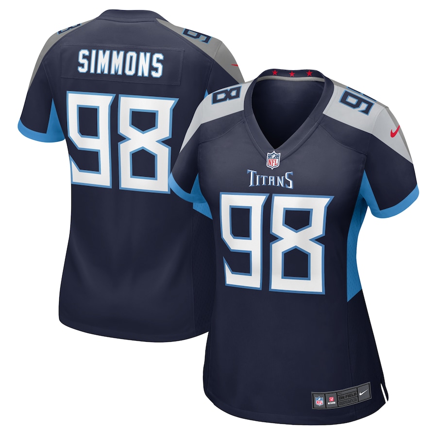 Women's Tennessee Titans Jeffery Simmons Nike Navy Game Jersey - Puhuasuan