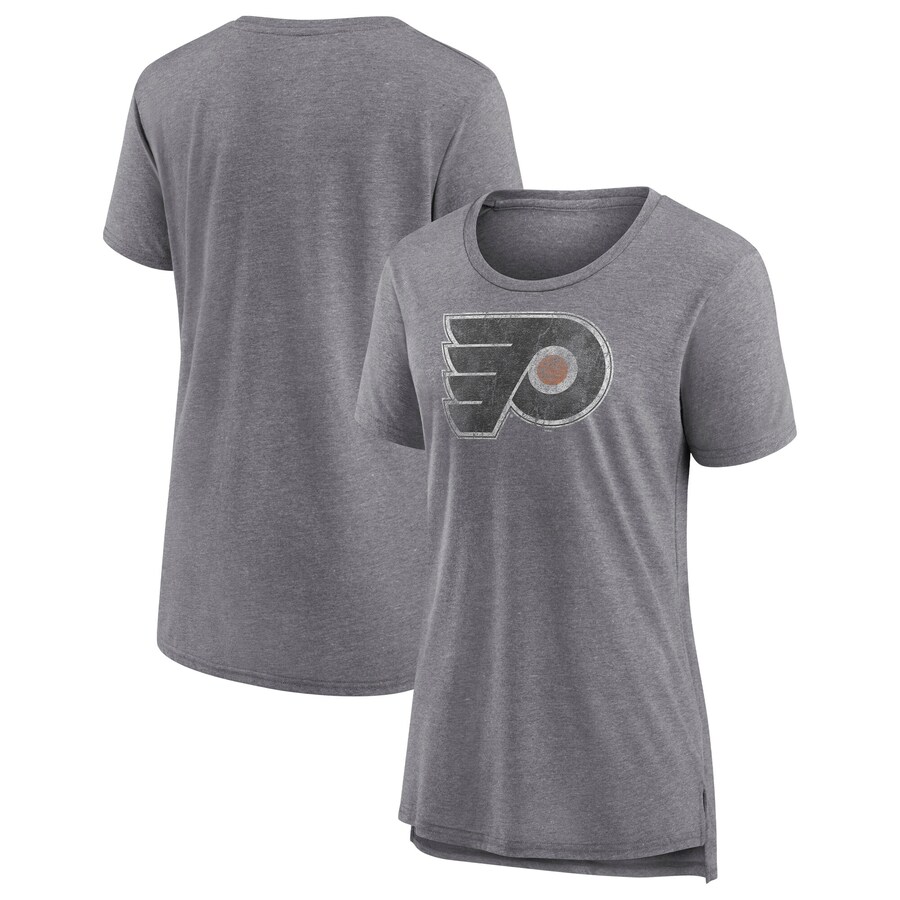 Women's Philadelphia Flyers Fanatics Heather Gray Special Edition 2.0 Modern T-Shirt - Puhuasuan