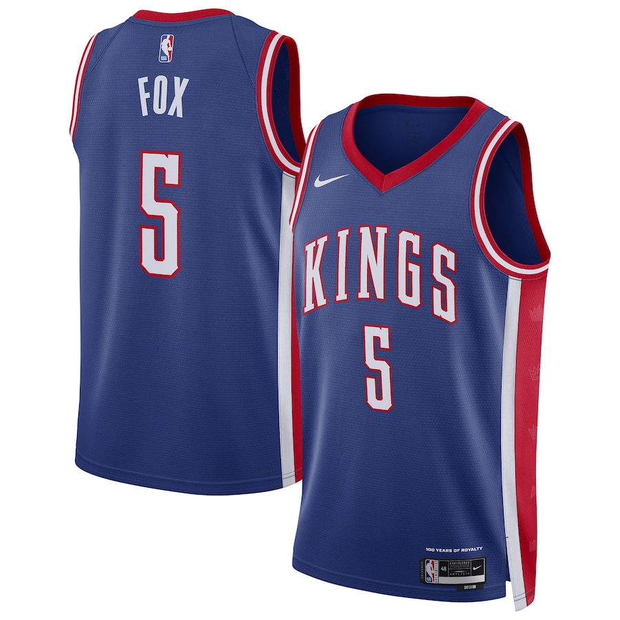 Unisex Sacramento Kings De'Aaron Fox Nike Blue 2024/25 Swingman Player Jersey - City Edition - Puhuasuan