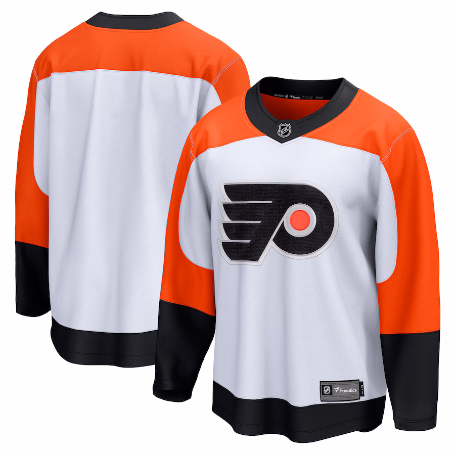Men's Philadelphia Flyers Fanatics White Away Premier Breakaway Jersey - Puhuasuan