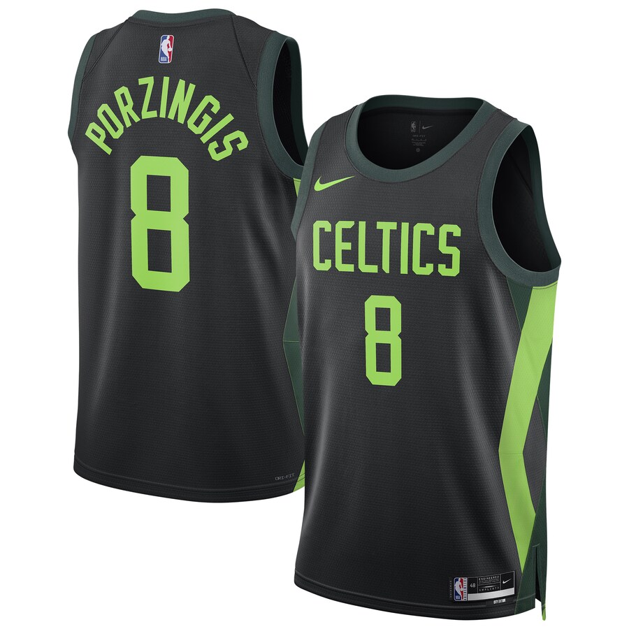 Unisex Boston Celtics Kristaps Porzingis Nike Black 2024/25 Swingman Player Jersey - City Edition - Puhuasuan