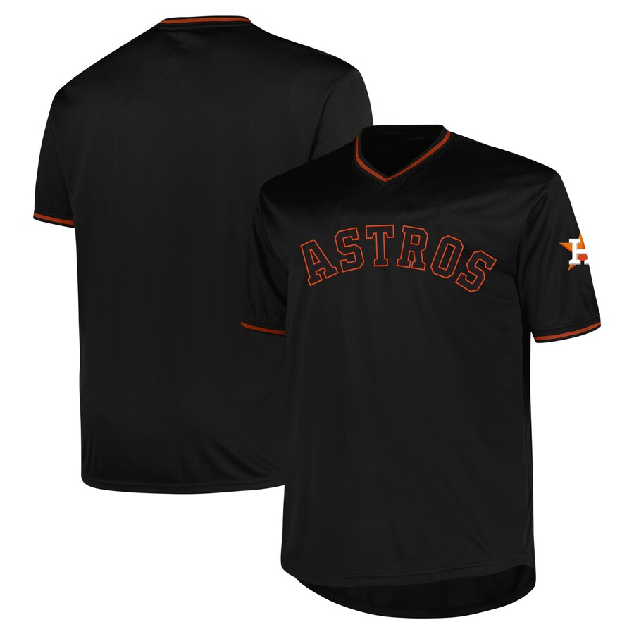 Men's Houston Astros Profile Black Big & Tall Pop Fashion Jersey - Puhuasuan