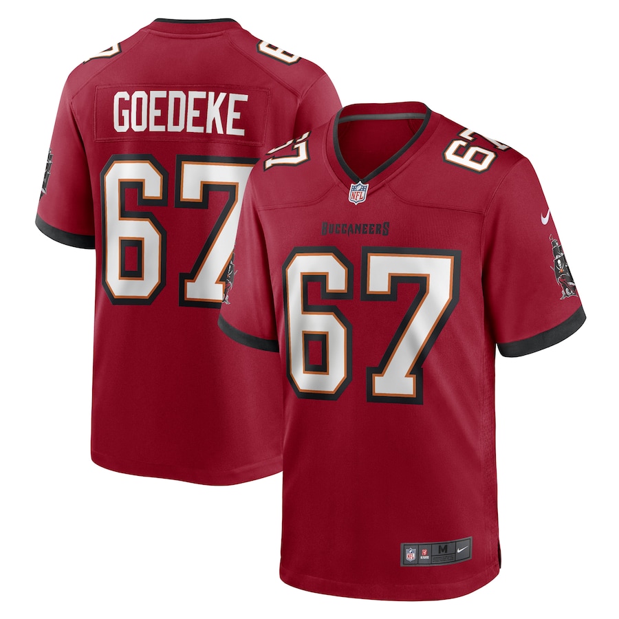 Men's Tampa Bay Buccaneers Luke Goedeke Nike Red Game Player Jersey - Puhuasuan