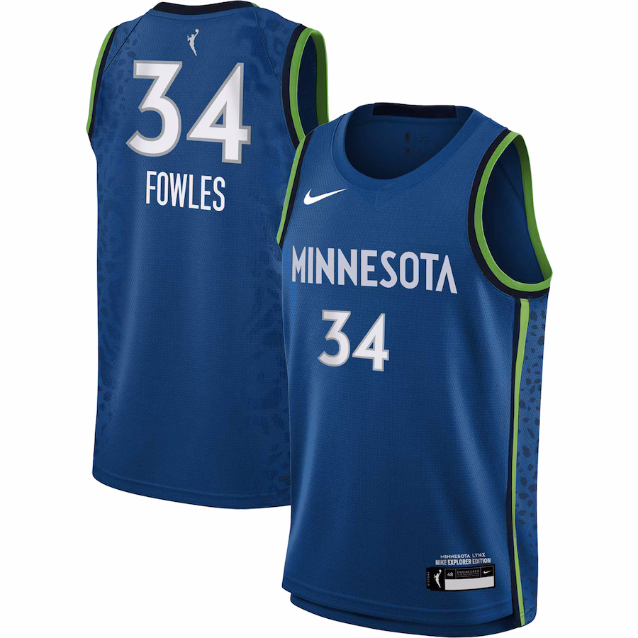 Youth Minnesota Lynx Sylvia Fowles Nike Blue 2021 Explorer Edition Victory Player Jersey - Puhuasuan