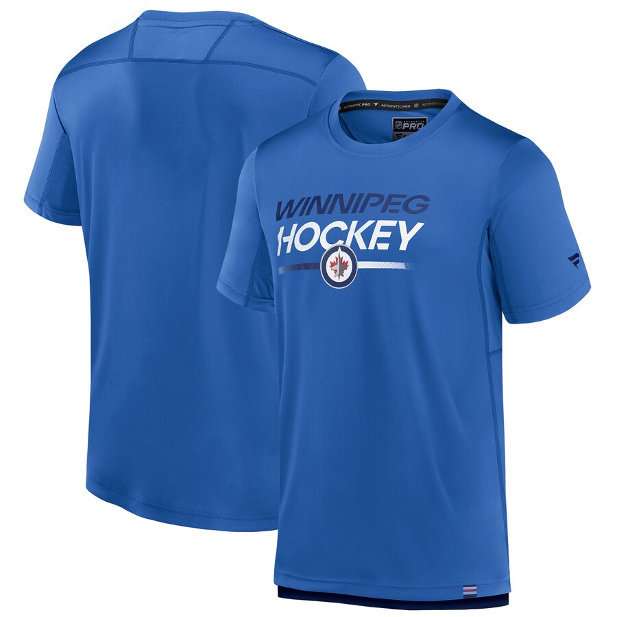 Men's Winnipeg Jets Fanatics Blue Anniversary T-Shirt - Puhuasuan