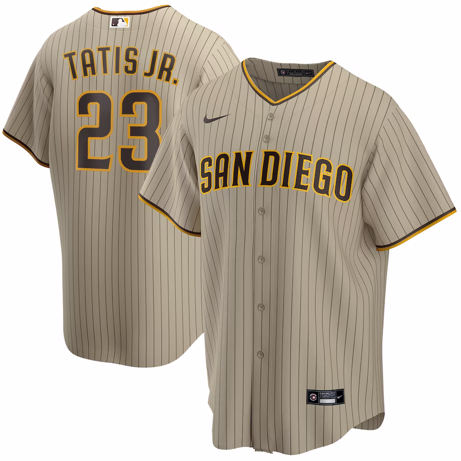 Men's San Diego Padres Fernando Tatis Jr. Nike Tan Alternate Replica Player Jersey - Puhuasuan