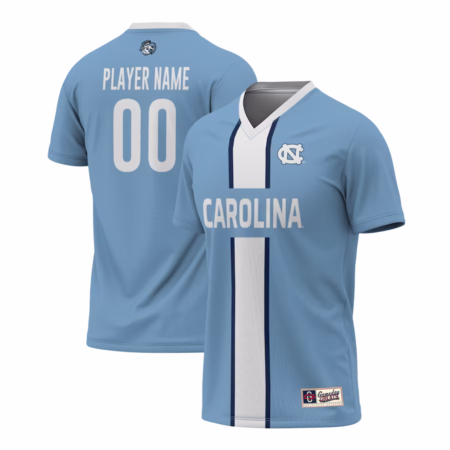 North Carolina Tar Heels GameDay Greats Youth Pick-A-Player NIL Men's Soccer Jersey - Carolina Blue - Puhuasuan