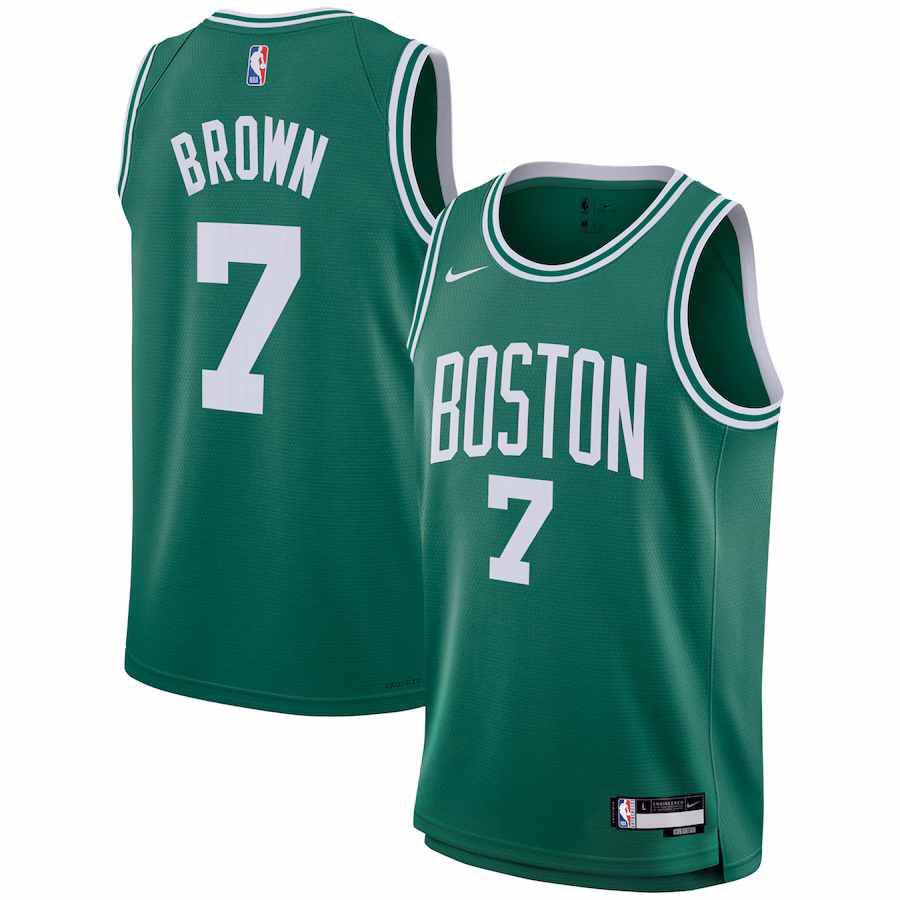 Youth Boston Celtics Jaylen Brown Nike Kelly Green Swingman Jersey - Icon Edition - Puhuasuan