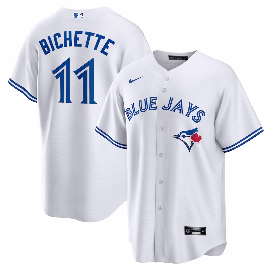 Men's Toronto Blue Jays Bo Bichette Nike White Replica Player Jersey - Puhuasuan
