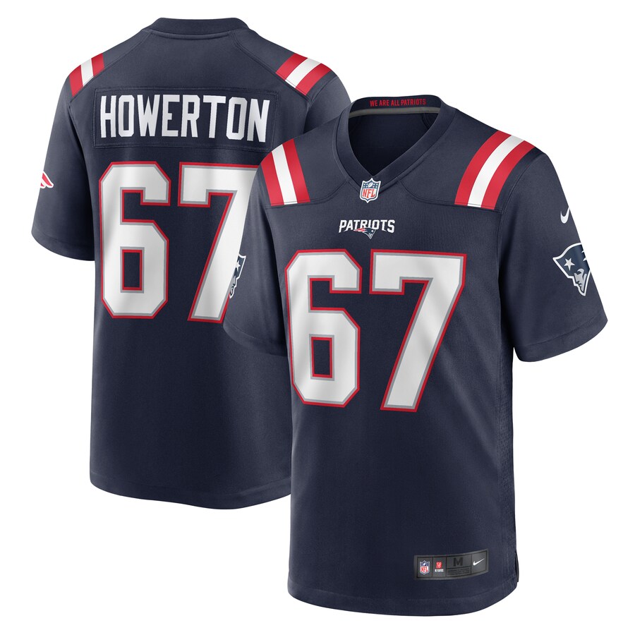 Men's New England Patriots Hayden Howerton Nike Navy Home Game Player Jersey - Puhuasuan