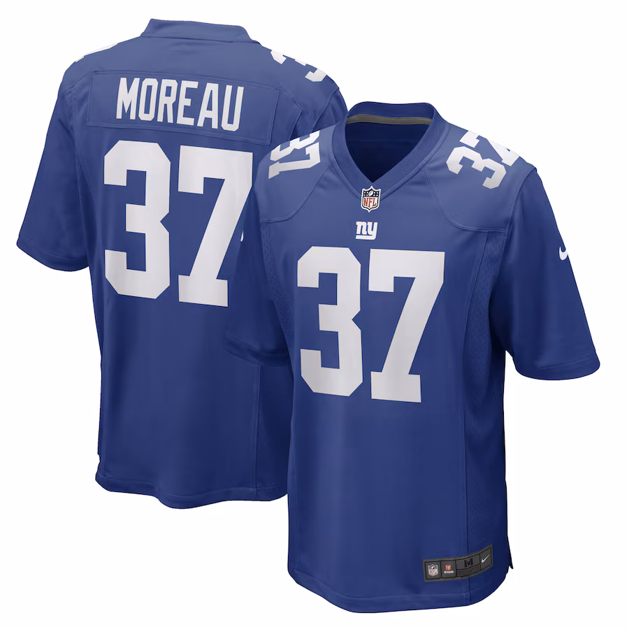 Men's New York Giants Fabian Moreau Nike Royal Game Player Jersey - Puhuasuan