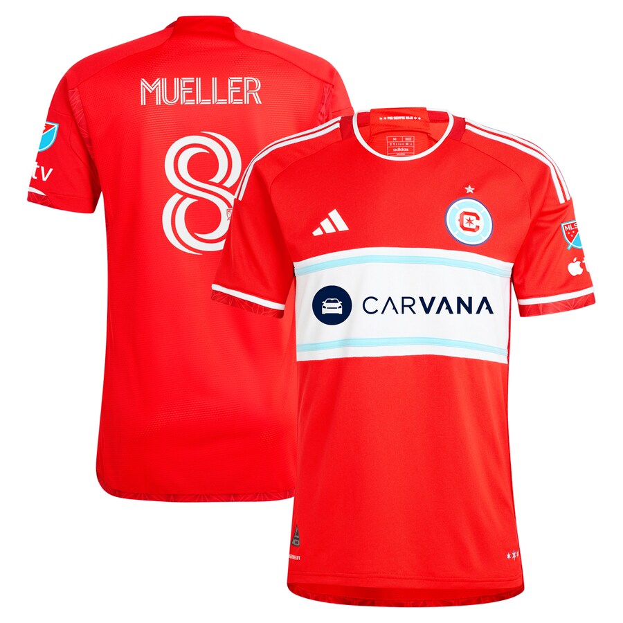 Men's Chicago Fire Chris Mueller adidas Red 2024 Return To Red Authentic Player Jersey - Puhuasuan