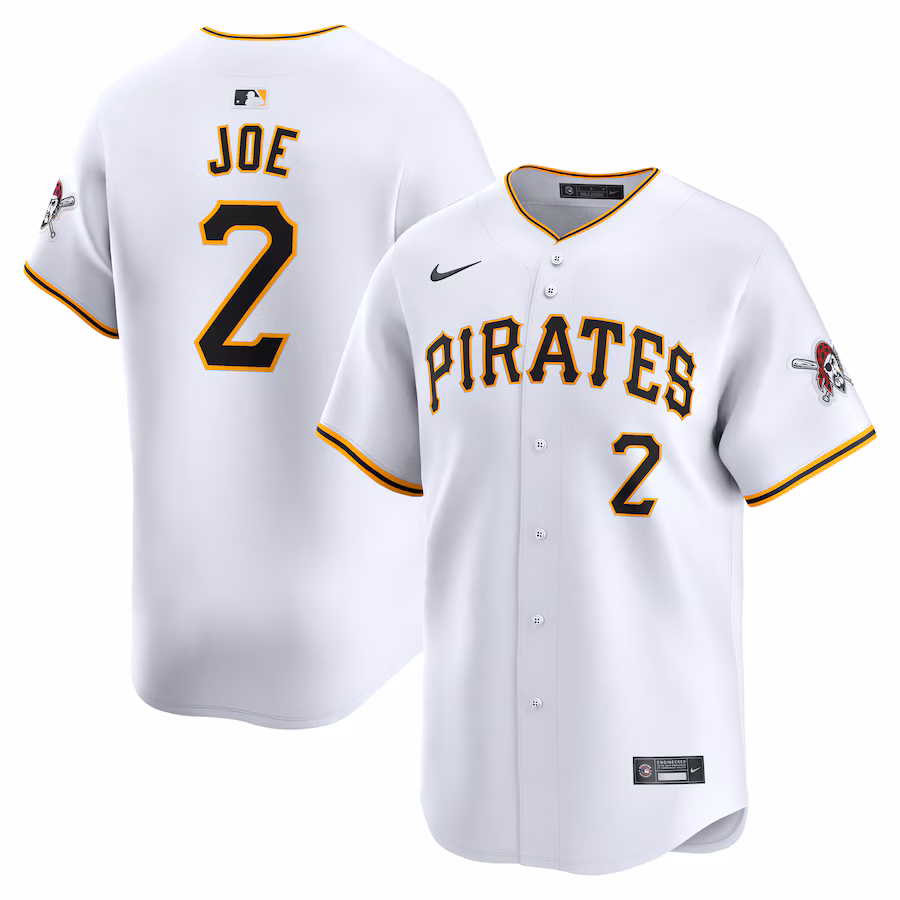 Men's Pittsburgh Pirates Connor Joe Nike White Home Limited Player Jersey - Puhuasuan