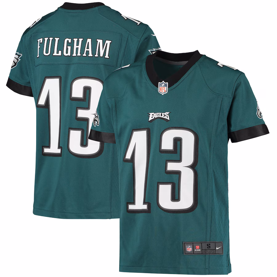 Youth Philadelphia Eagles Travis Fulgham Nike Midnight Green Game Jersey - Puhuasuan