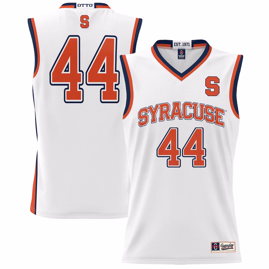 #44 Syracuse Orange GameDay Greats Youth Lightweight Basketball Jersey - White - Puhuasuan