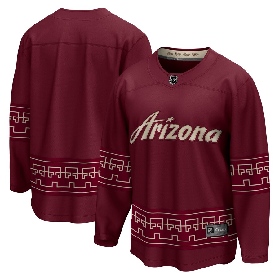 Men's Arizona Coyotes Fanatics Branded Garnet Alternate 2022/23 Premier Breakaway Jersey - Puhuasuan
