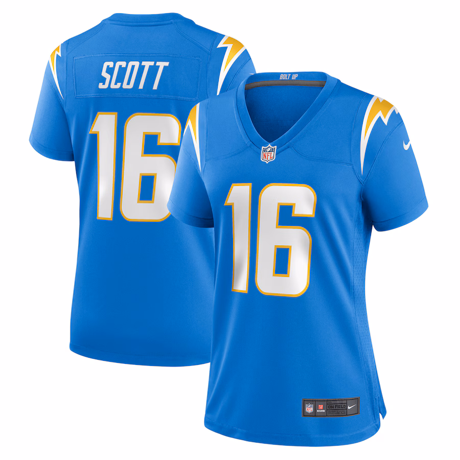 Women's Los Angeles Chargers JK Scott Nike Powder Blue Game Jersey - Puhuasuan