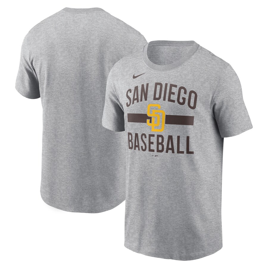 Men's San Diego Padres Nike Heather Gray Arched T-Shirt - Puhuasuan