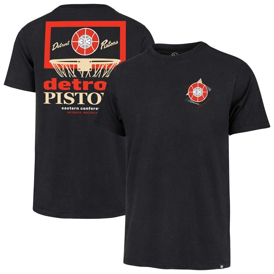 Men's Detroit Pistons  '47 Black City Edition Backboard T-Shirt - Puhuasuan