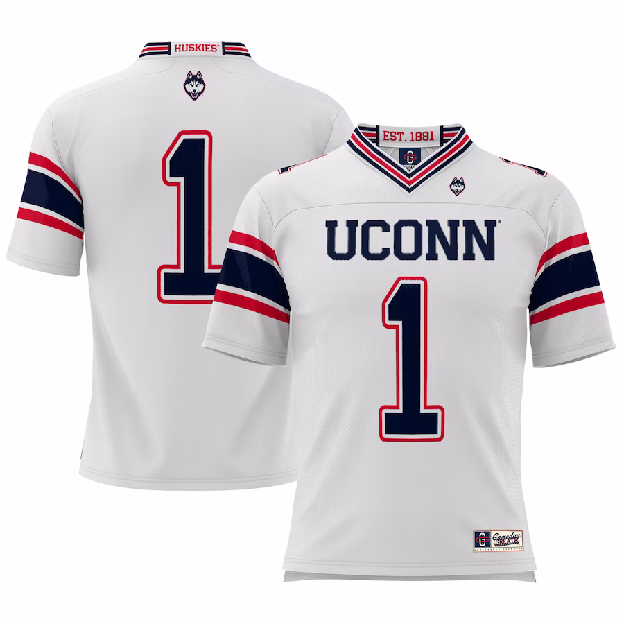 #1 UConn Huskies GameDay Greats Football Jersey - Cardinal - Puhuasuan