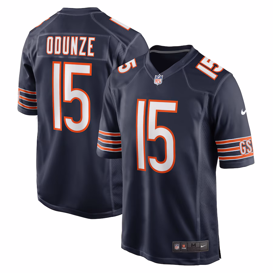 Men's Chicago Bears Rome Odunze Nike Navy Player Game Jersey - Puhuasuan