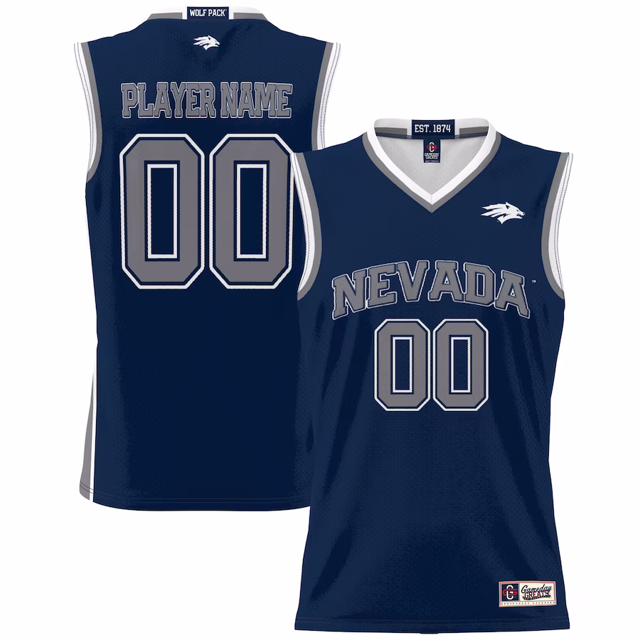 Nevada Wolf Pack GameDay Greats Men's NIL Pick-A-Player Lightweight Basketball Jersey - Navy - Puhuasuan