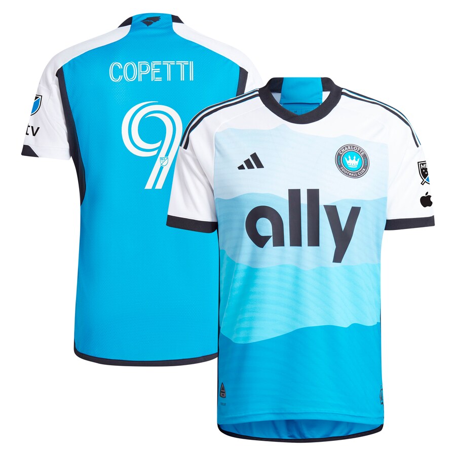 Men's Charlotte FC Enzo Copetti adidas Blue 2024 The Carolina Kit: Explore Authentic Player Jersey - Puhuasuan
