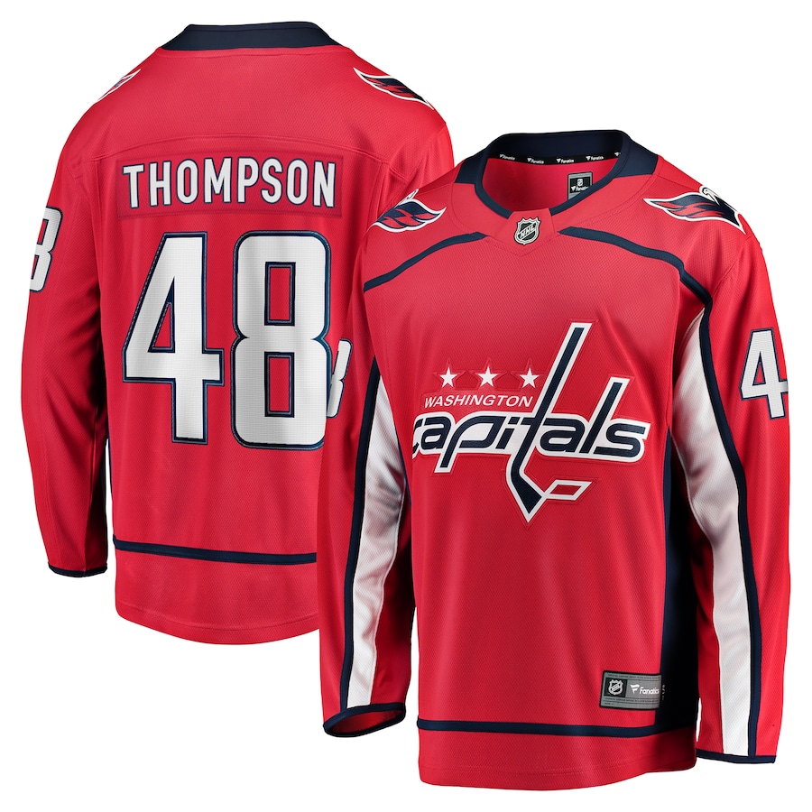 Men's Washington Capitals Logan Thompson Fanatics Red Home Premier Breakaway Player Jersey - Puhuasuan