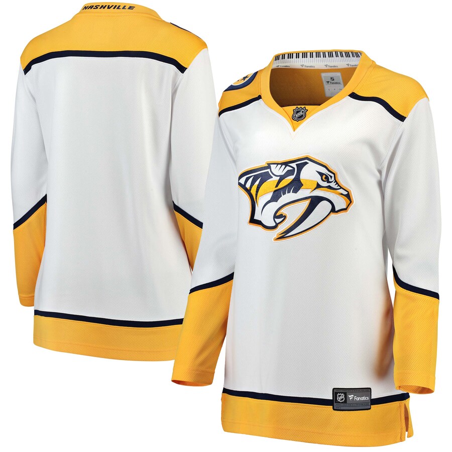Women's Nashville Predators Fanatics Branded White Away Breakaway Jersey - Puhuasuan